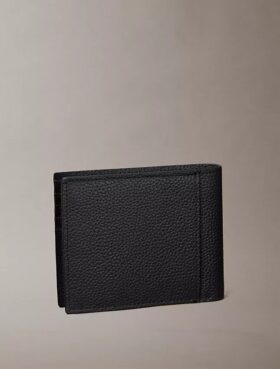 Cartera plegable con logotipo estampado en relieve