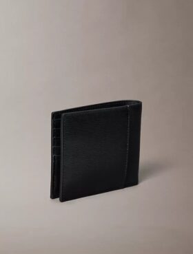 Cartera plegable con logotipo y compartimento para monedas