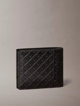 Cartera plegable con Monogram en relieve en toda la superficie y bolsillo para monedas