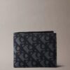 Cartera plegable con monograma integral