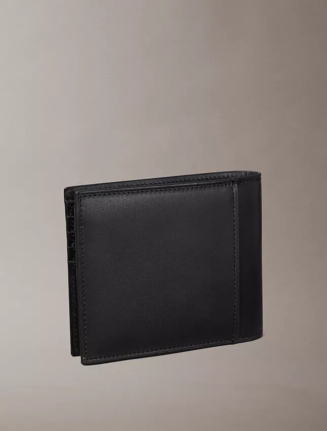 Cartera plegable con placa con logotipo Cartera plegable con placa con logotipo