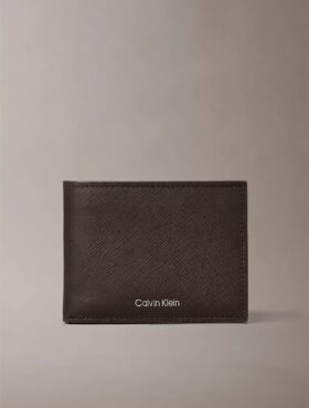 Cartera plegable Saffiano refinada