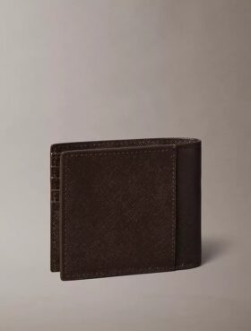 Cartera plegable Saffiano refinada