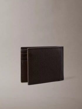 Cartera plegable Saffiano refinada