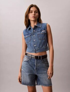 Chaleco sin mangas de Denim
