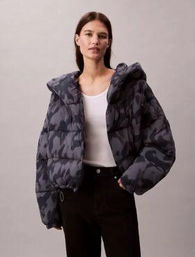 Chaqueta acolchada cruzada