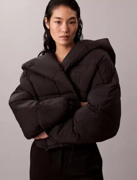 Chaqueta acolchada cruzada