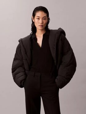 Chaqueta acolchada cruzada