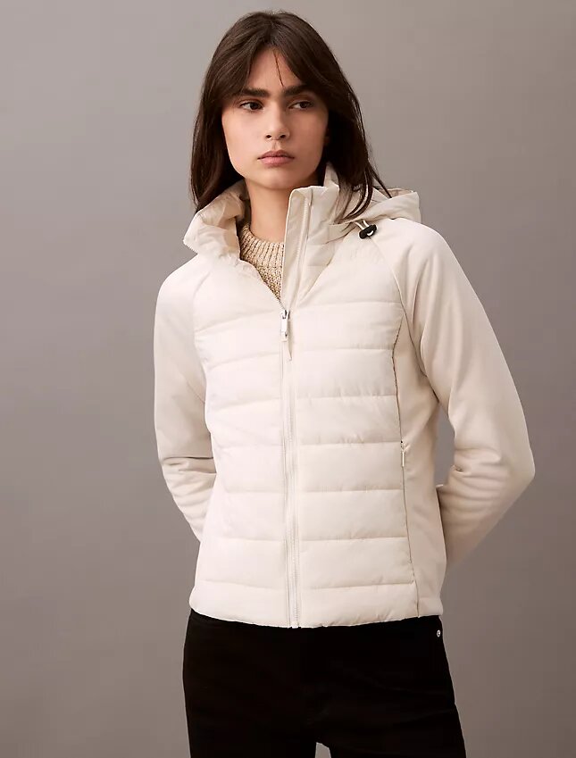 Chaqueta acolchada de mezcla de tejidos Chaqueta acolchada de mezcla de tejidos