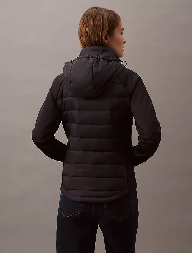 Chaqueta acolchada de mezcla de tejidos Chaqueta acolchada de mezcla de tejidos