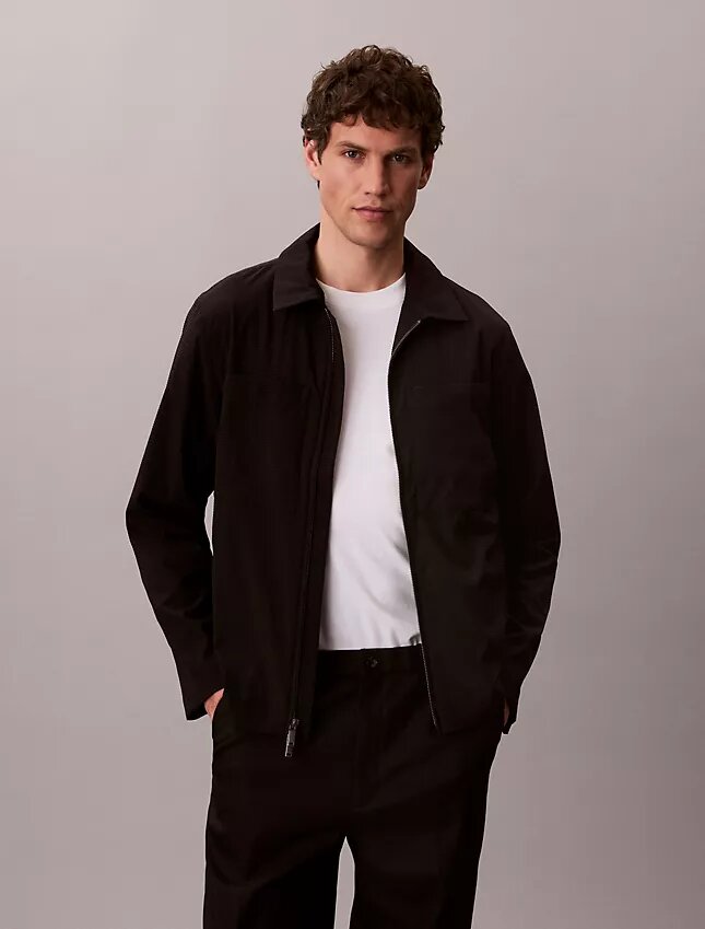 Chaqueta blusón de seersucker Chaqueta blusón de seersucker