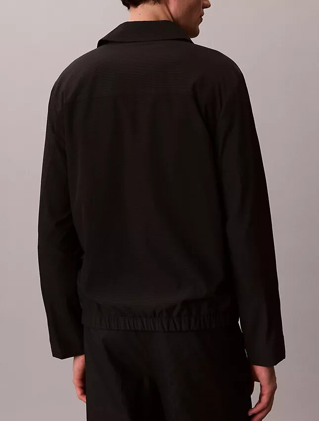Chaqueta blusón de seersucker Chaqueta blusón de seersucker