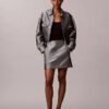 Chaqueta bomber de denim brillante Chaqueta bomber de denim brillante