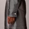 Chaqueta bomber de denim brillante Chaqueta bomber de denim brillante