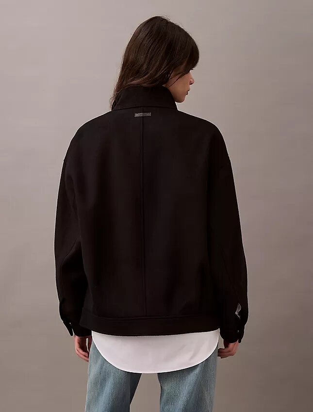 Chaqueta bomber de mezcla de lana Chaqueta bomber de mezcla de lana