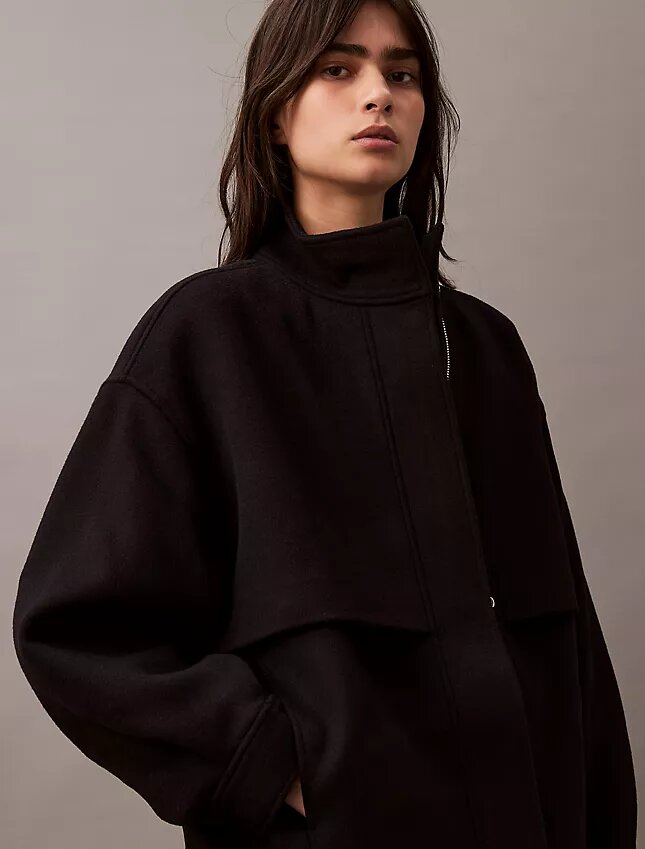 Chaqueta bomber de mezcla de lana Chaqueta bomber de mezcla de lana