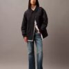 Chaqueta bomber de nailon arrugado Chaqueta bomber de nailon arrugado