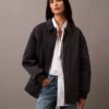 Chaqueta bomber de nailon arrugado Chaqueta bomber de nailon arrugado