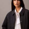 Chaqueta bomber de nailon arrugado Chaqueta bomber de nailon arrugado