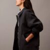 Chaqueta bomber de nailon arrugado Chaqueta bomber de nailon arrugado
