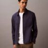 Chaqueta clásica con cremallera de mezcla de algodón Chaqueta clásica con cremallera de mezcla de algodón