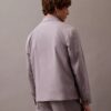 Chaqueta clásica con cremallera de mezcla de algodón Chaqueta clásica con cremallera de mezcla de algodón