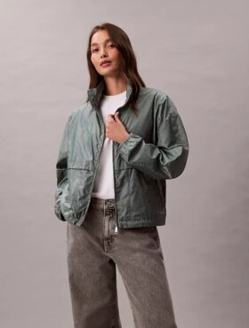 Chaqueta cortavientos con estampado Monogram integral