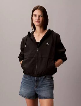 Chaqueta cortavientos holgada de nailon