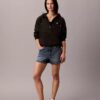 Chaqueta cortavientos holgada de nailon