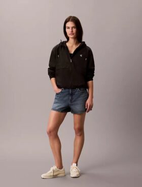 Chaqueta cortavientos holgada de nailon