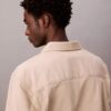 Chaqueta de camisa holgada de lona