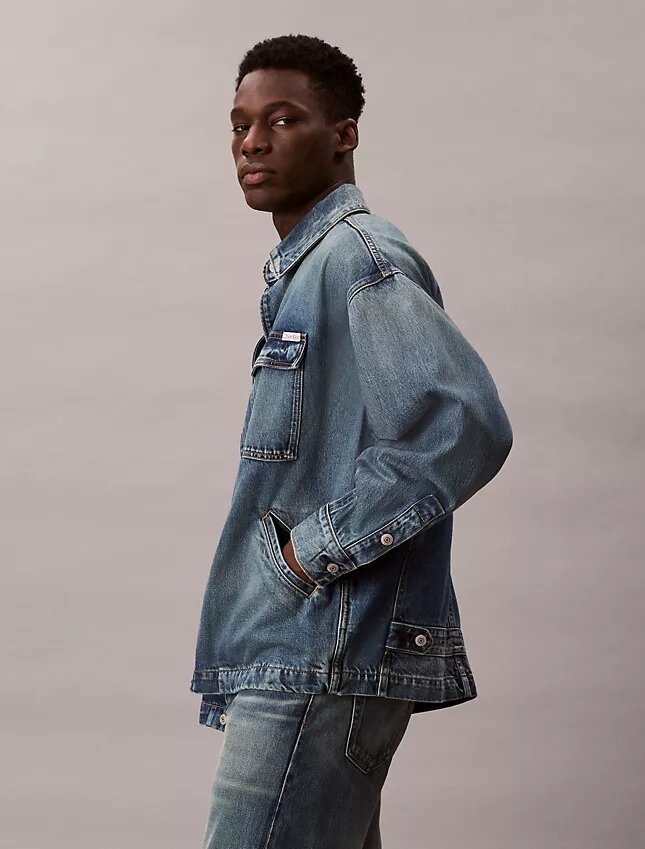 Chaqueta de campo de denim holgada Chaqueta de campo de denim holgada