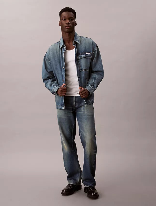 Chaqueta de campo de denim holgada Chaqueta de campo de denim holgada