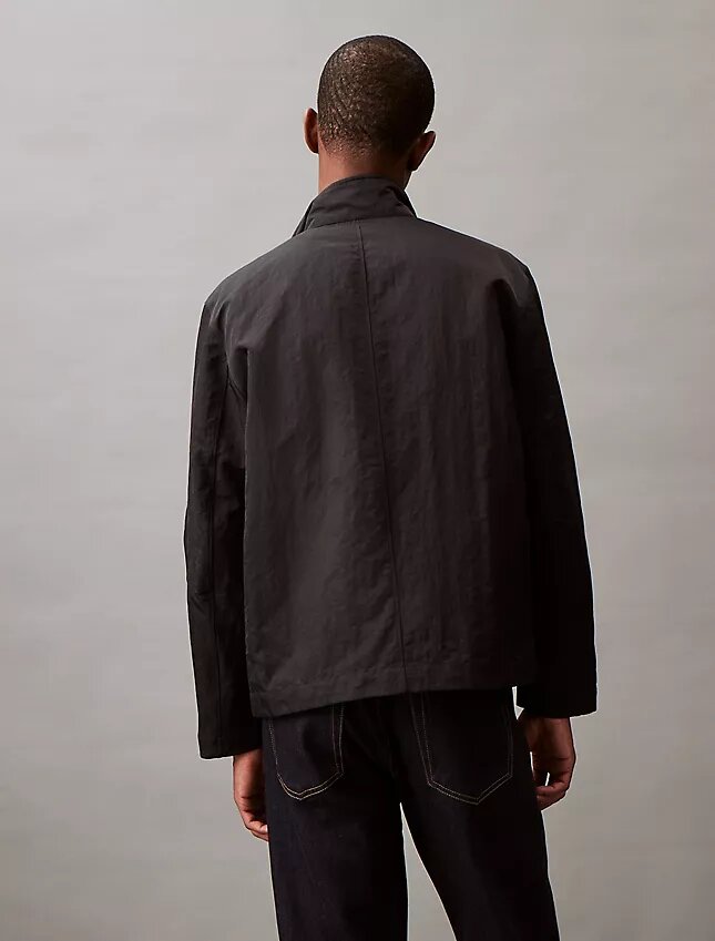 Chaqueta de campo de nailon arrugado Chaqueta de campo de nailon arrugado