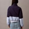 Chaqueta de nailon con cremallera y bloques de color