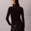 Chaqueta de nylon acanalado con cremallera