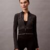 Chaqueta deportiva corta de canalé