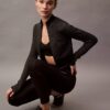 Chaqueta deportiva corta de canalé