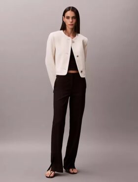 Chaqueta estructurada sin cuello