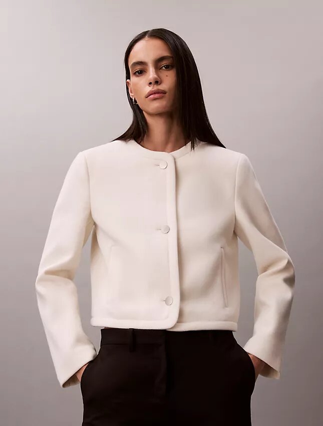 Chaqueta estructurada sin cuello Chaqueta estructurada sin cuello