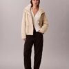 Chaqueta holgada con cuello de sherpa Chaqueta holgada con cuello de sherpa