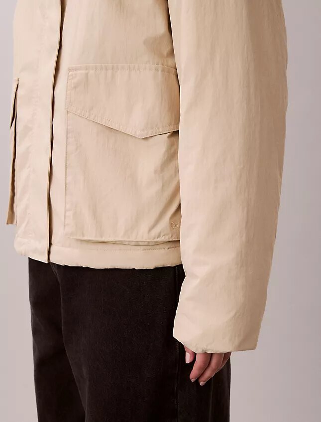 Chaqueta holgada con cuello de sherpa Chaqueta holgada con cuello de sherpa