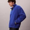 Chaqueta holgada de forro polar de mezcla de lana