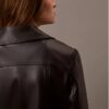 Chaqueta motera de imitación de cuero