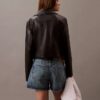 Chaqueta motera de imitación de cuero