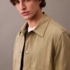 Chaqueta tipo camisa clásica de mezcla de nailon