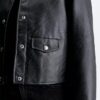 Chaqueta tipo camisa de piel sintética