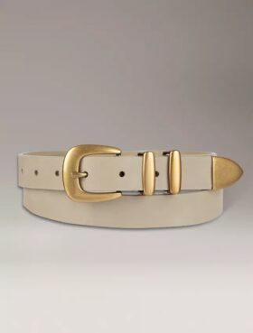 Cinturón con hebilla cuadrada maciza
