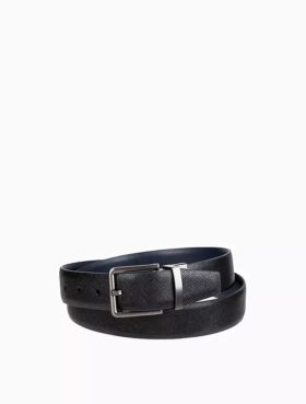 Cinturón de vestir reversible de piel Saffiano
