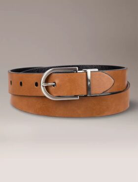 Cinturón reversible con hebilla redonda